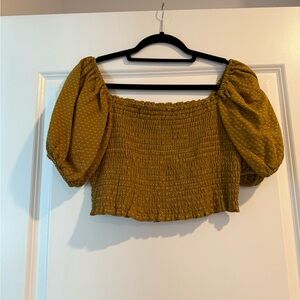 Wild Fable / Target Mustard Smocked Top